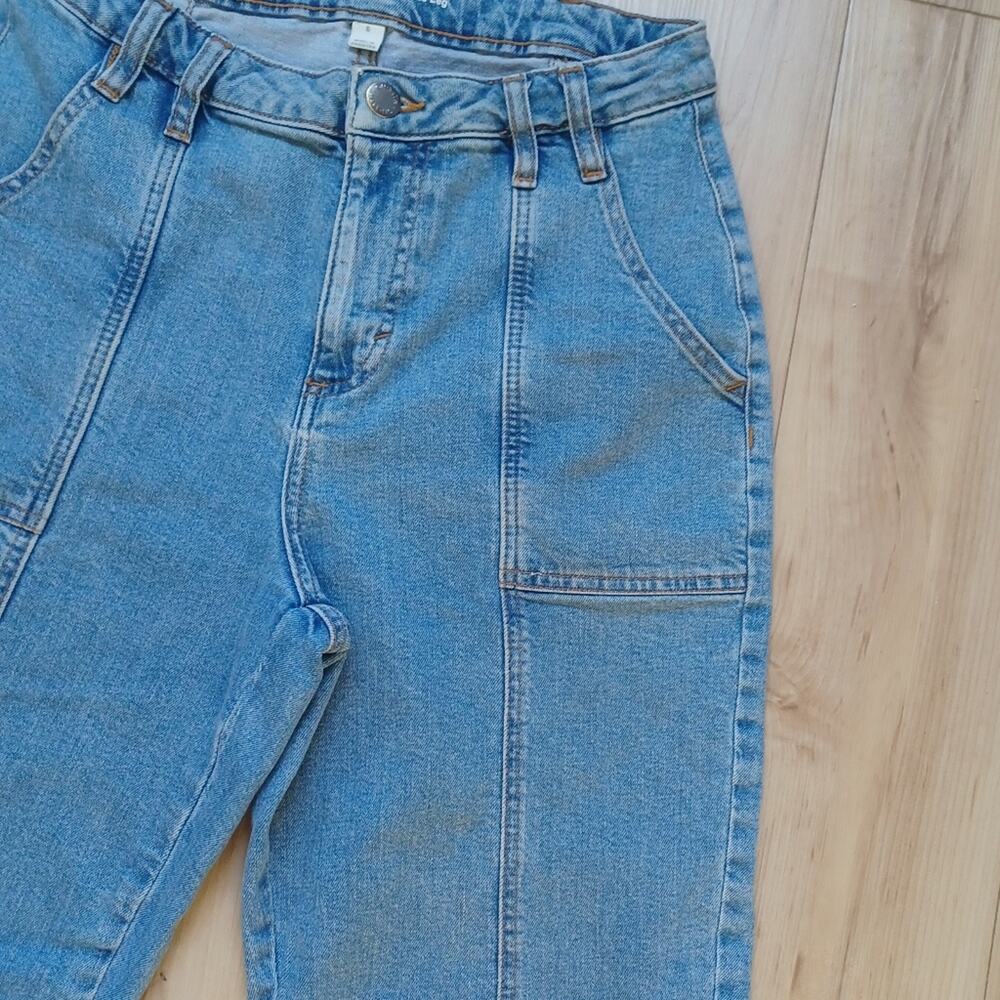 On 34th Macy's Wide Leg Carpenter Jeans Light Wash Blue Size 6 EUC - Picture 6 of 12